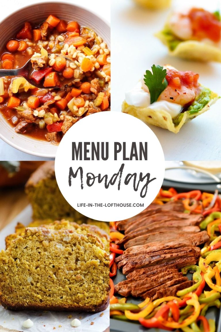 Menu Plan Monday is an easy dinner menu filled with six dinner recipes and one dessert. Life-in-the-Lofthouse.com