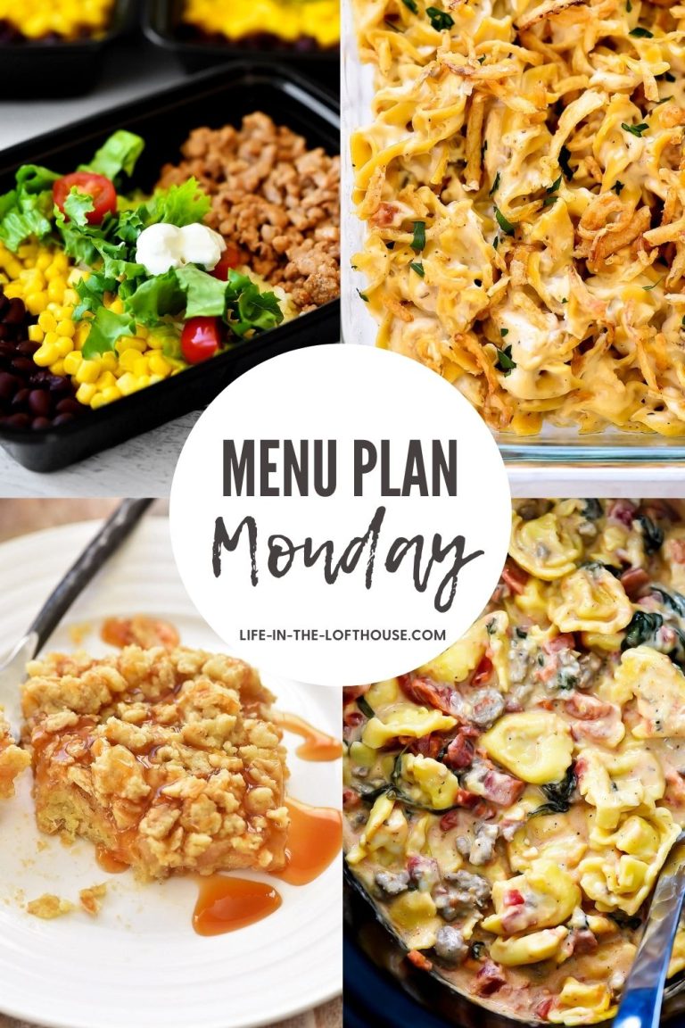 Menu Plan Monday is an easy dinner menu filled with six dinner recipes and one dessert. Life-in-the-Lofthouse.com