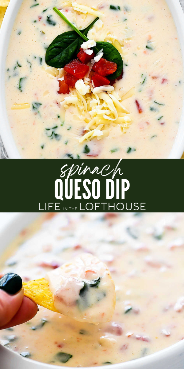 Spinach Queso Dip Pinterest Pin