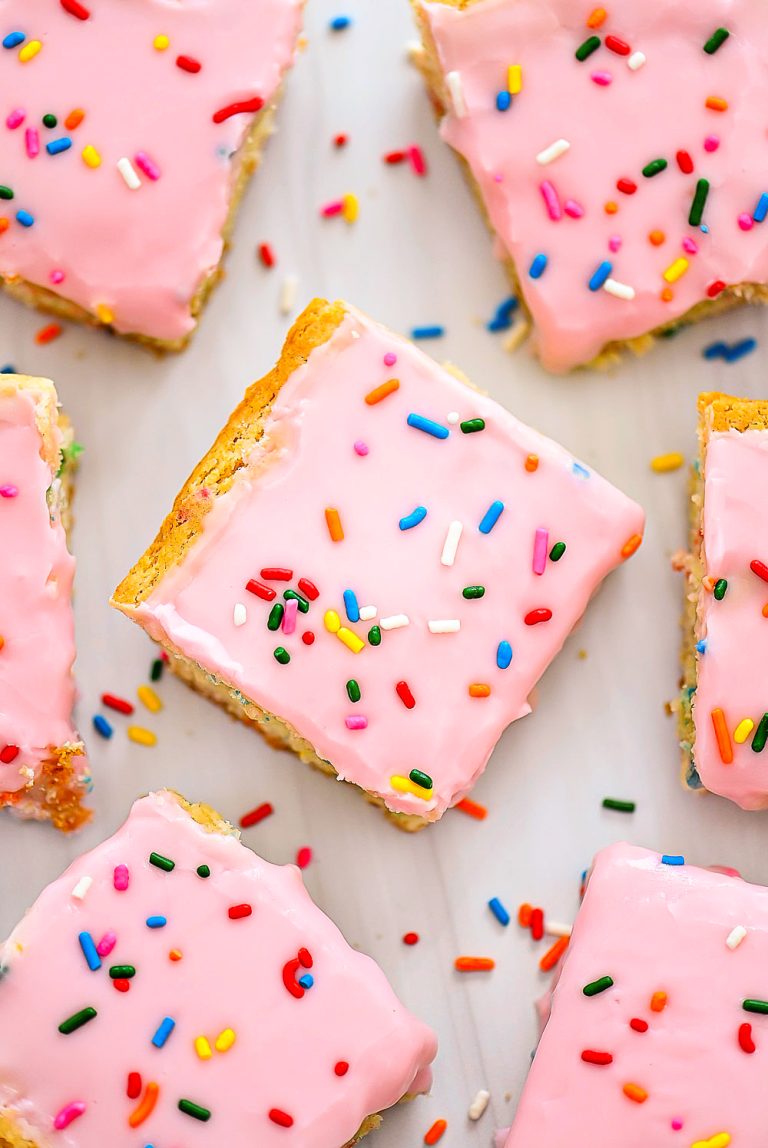Cake Batter Blondie Bars