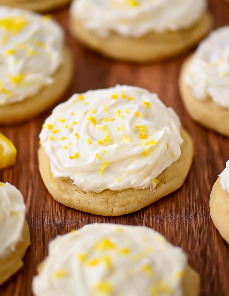 Lemon Sugar Cookies are a sweet citrus cookie with a fluffy lemon-flavored buttercream frosting. These cookies are delicious, bright, and sure to bring a smile to your face!
