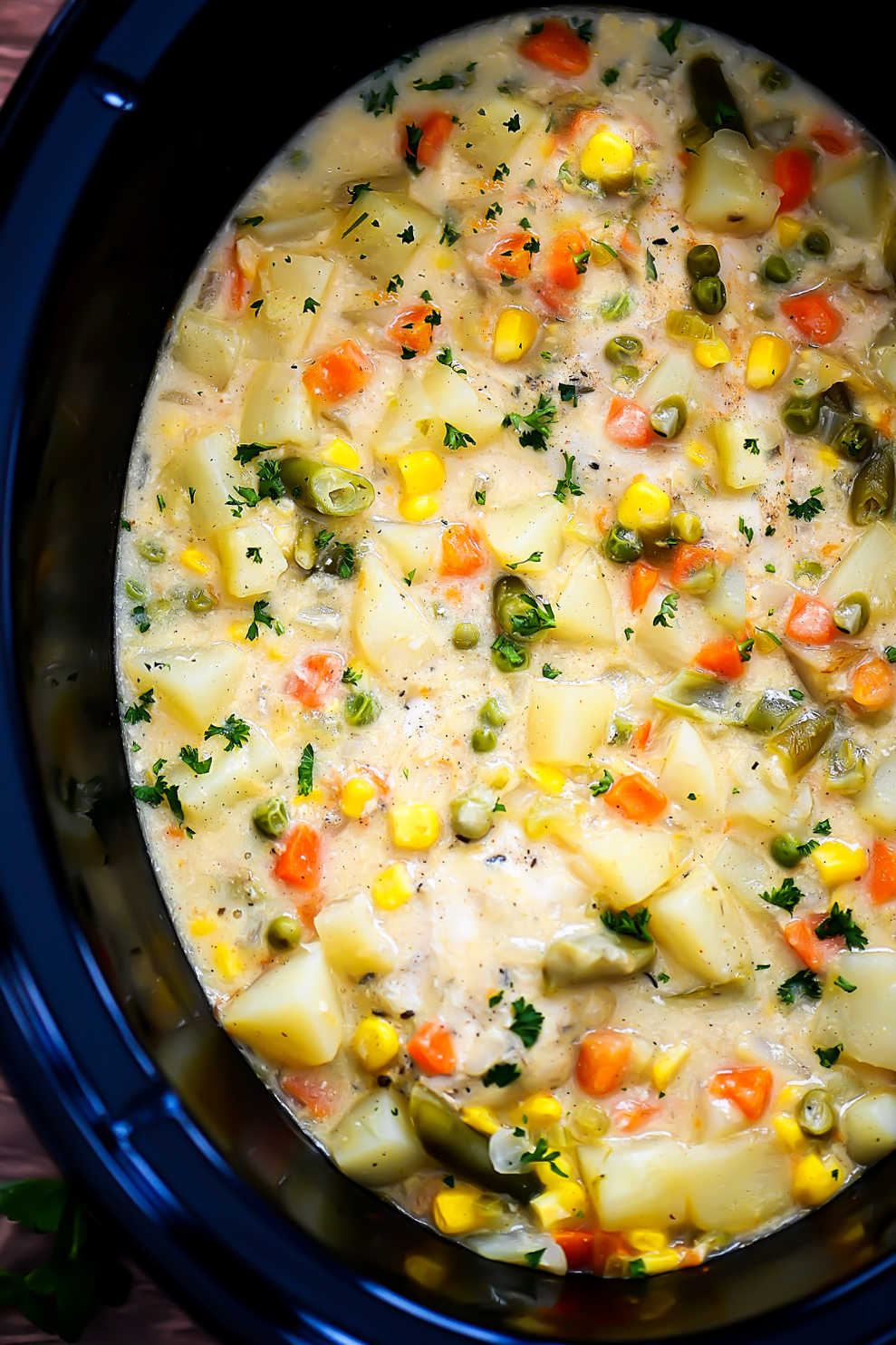 Slow Cooker Chicken Pot Pie