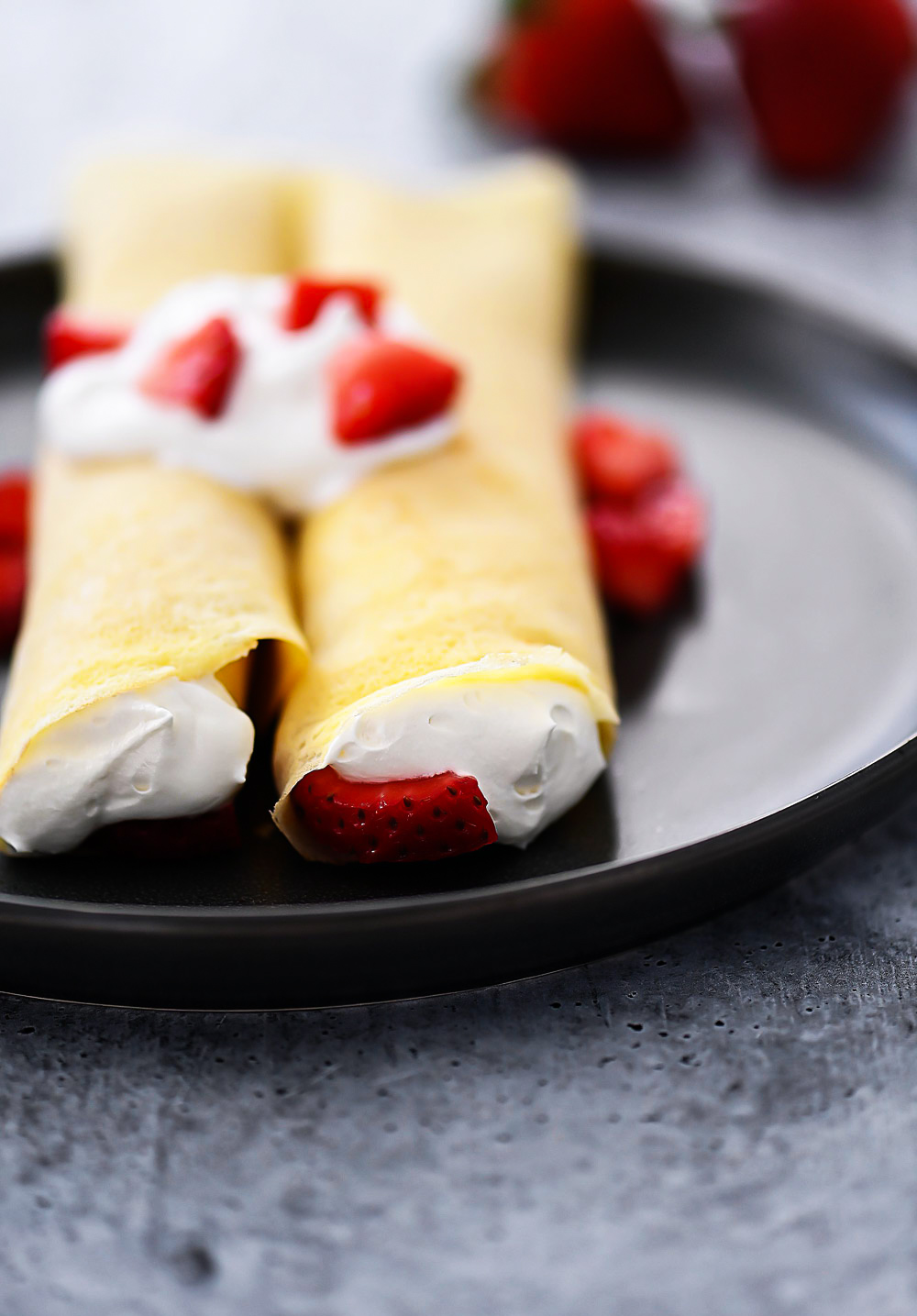Strawberries and Cream Crepes