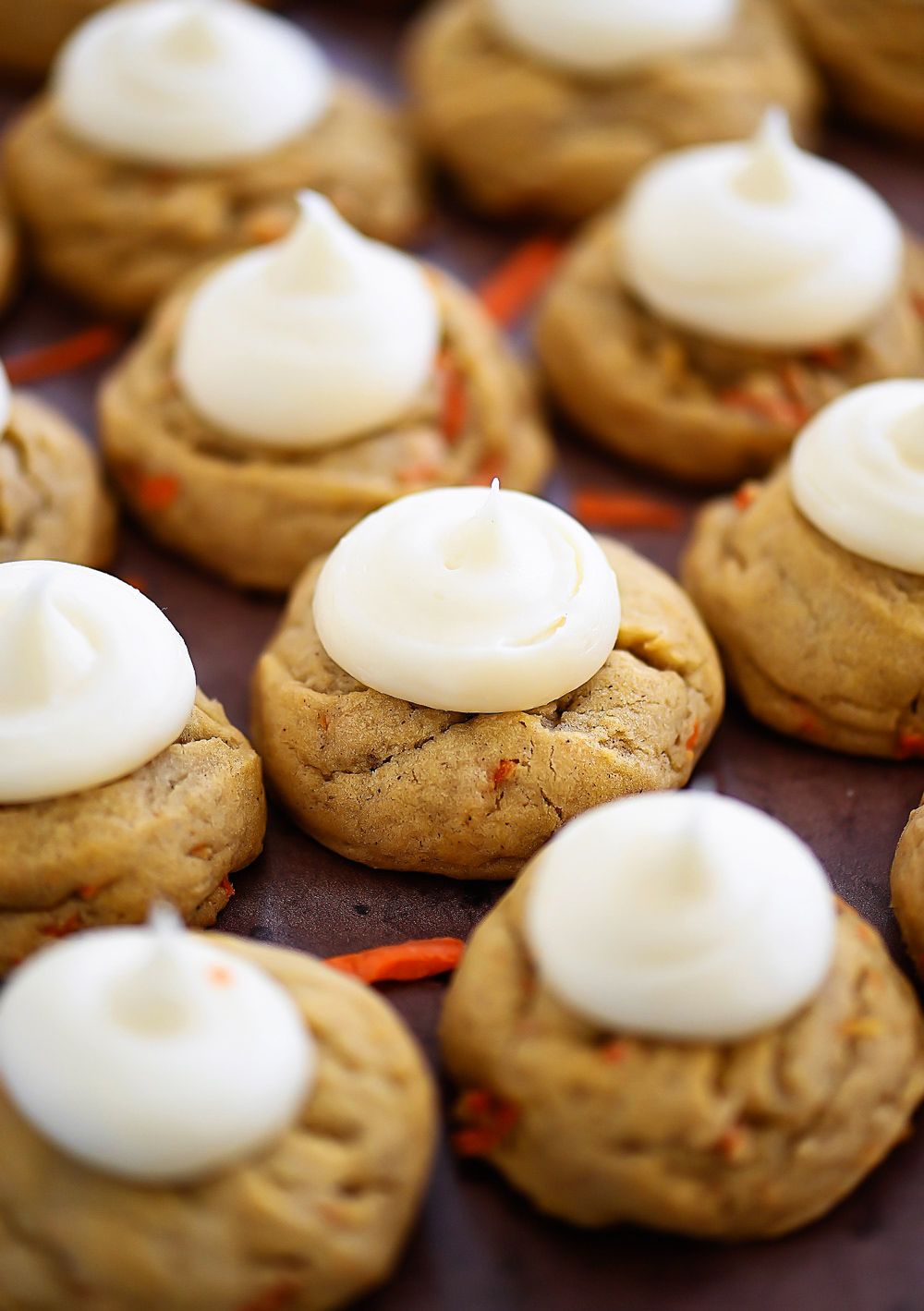 Carrot Cake Cookies with Cream Cheese Frosting