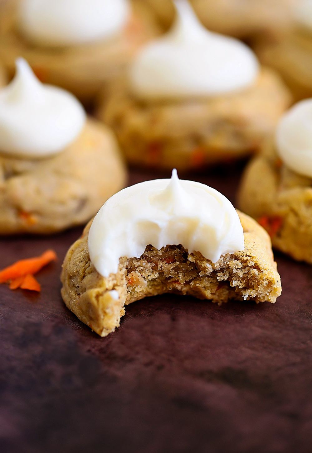 Carrot Cake Cookies with Cream Cheese Frosting