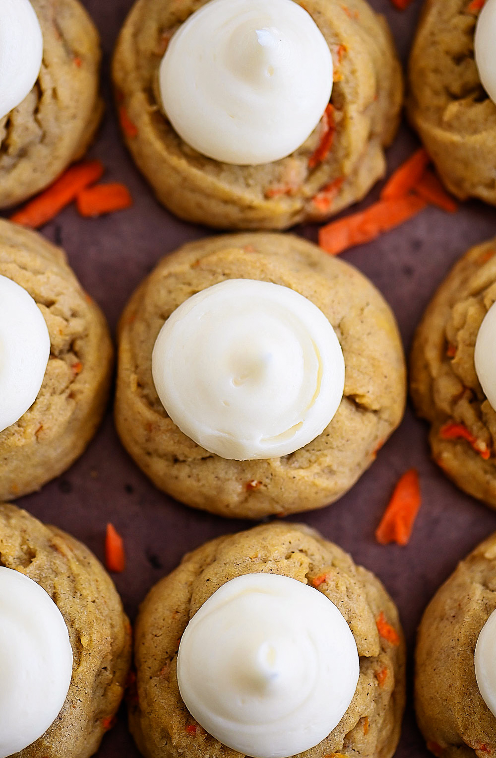 Carrot Cake Cookies with Cream Cheese Frosting