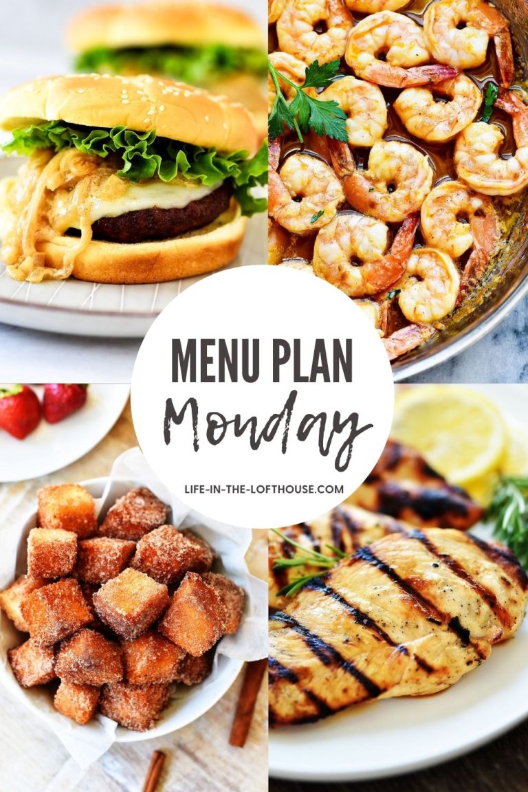 Menu Plan Monday is a dinner menu with six dinner recipes and one dessert.