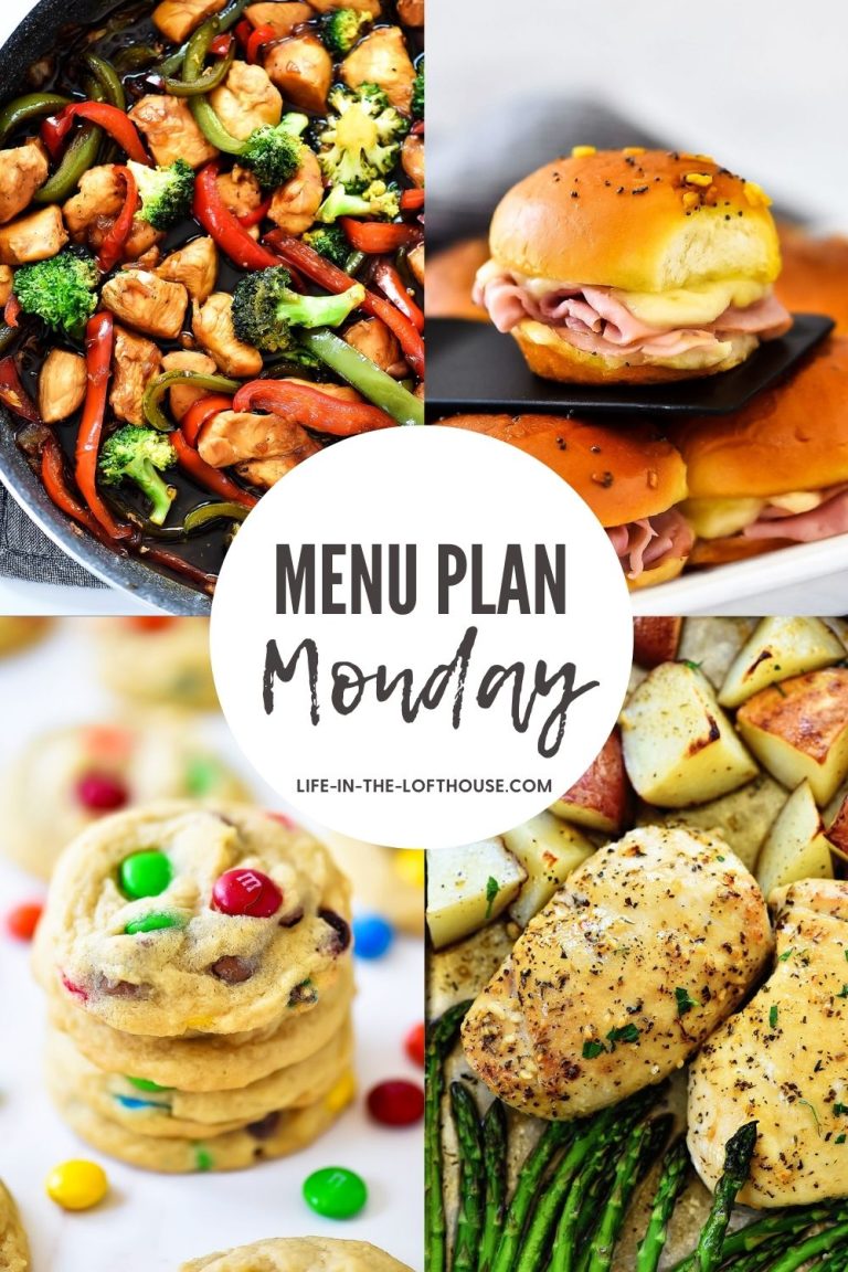 Menu Plan Monday is a list of six dinners and one dessert idea. Life-in-the-Lofthouse.com