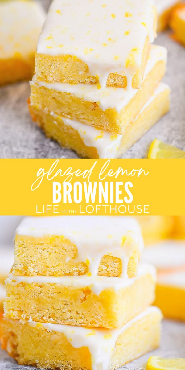 Glazed Lemon Brownies