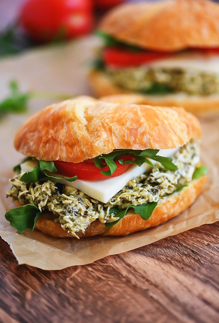Pesto Chicken Croissant Sandwiches