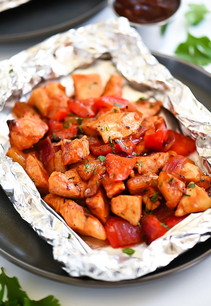 Barbecue Chicken Foil Dinners