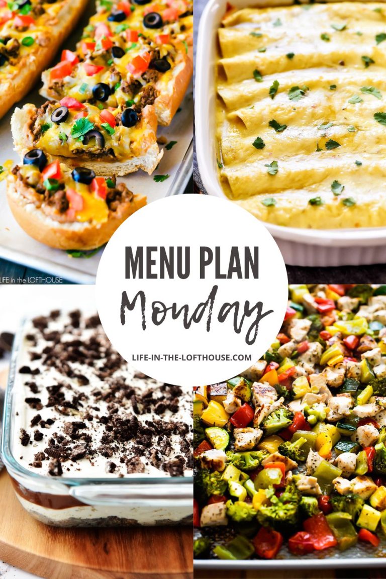 Menu Plan Monday is a list of recipe ideas for the week.