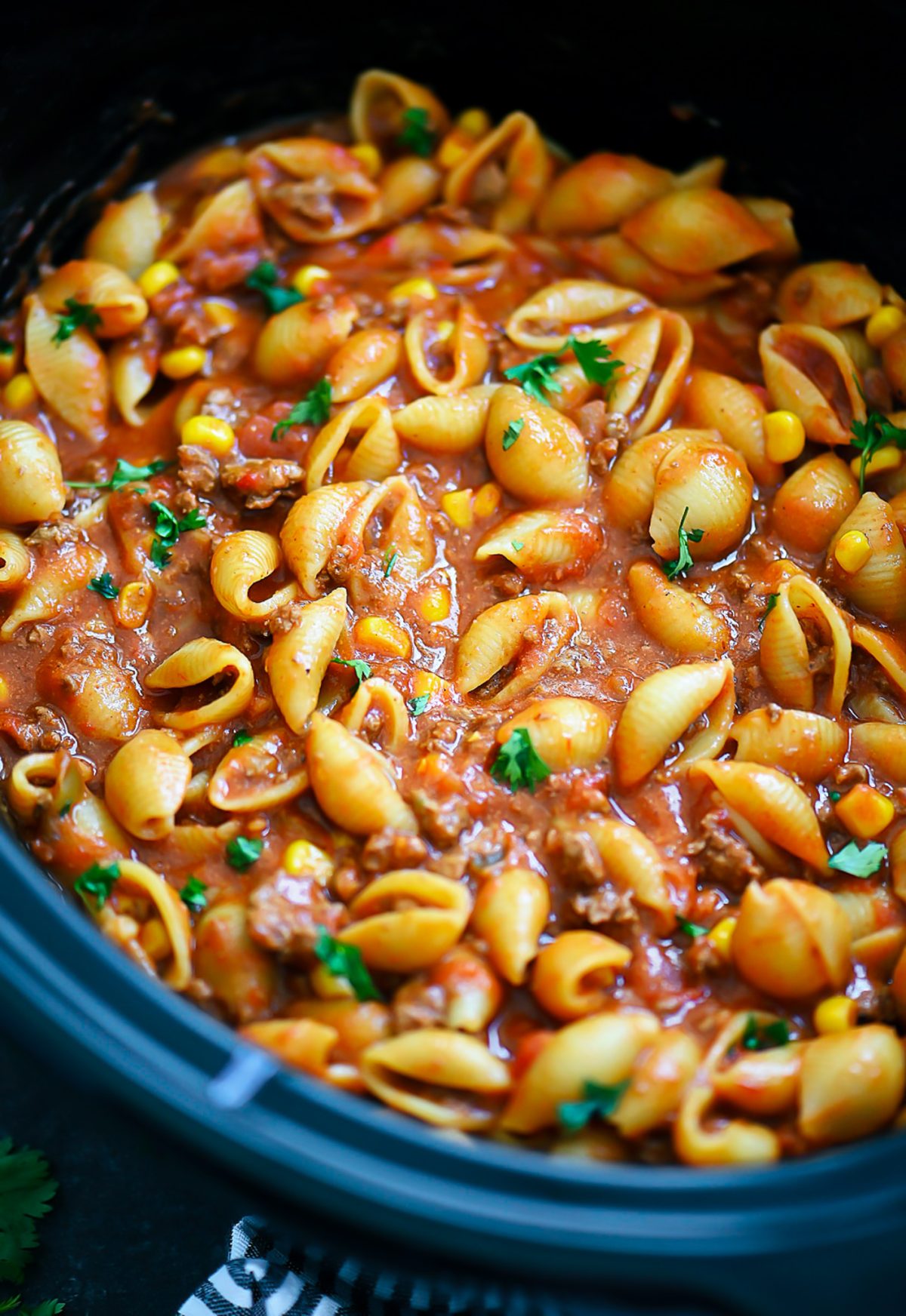 Slow Cooker Taco Pasta