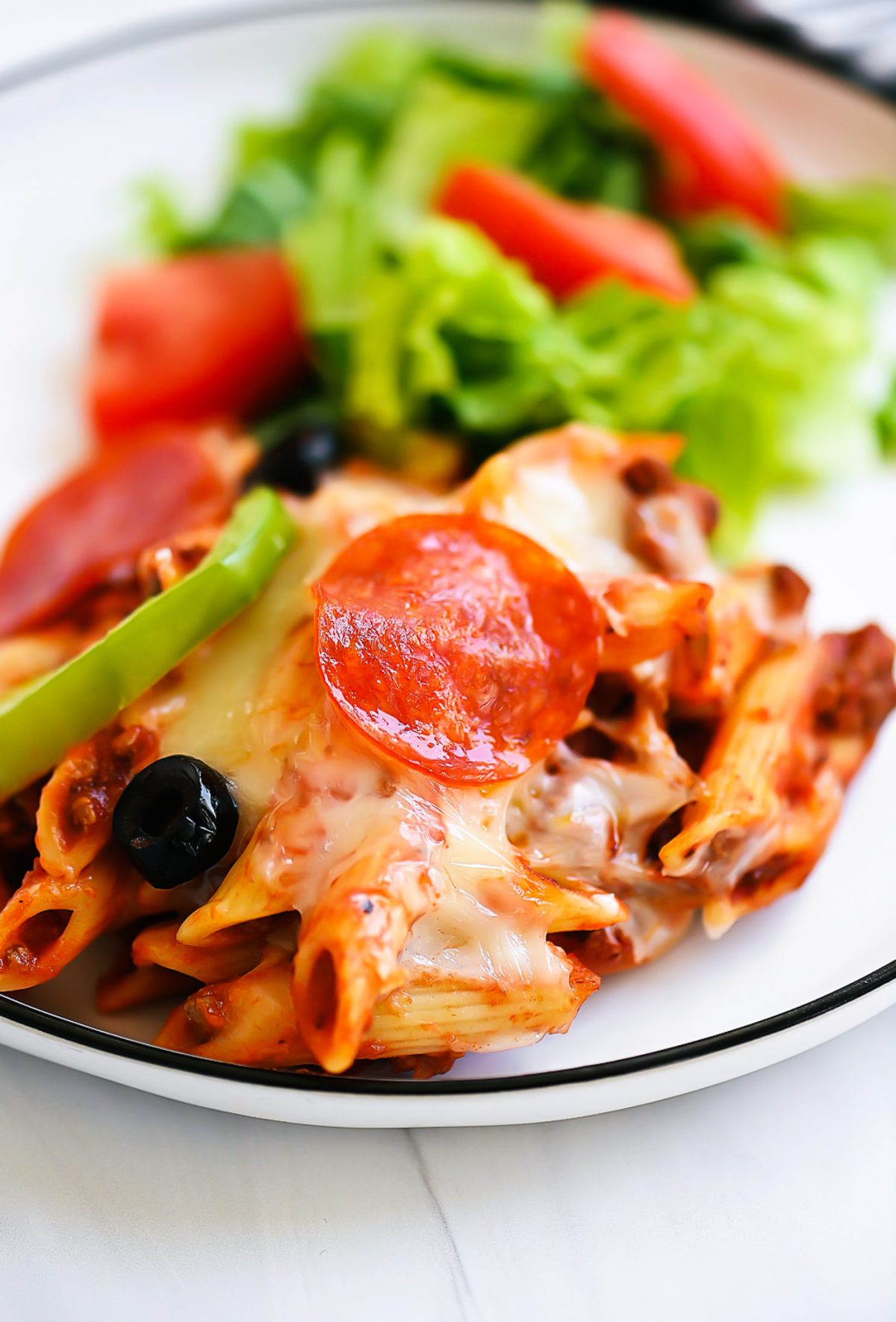 Supreme Pizza Pasta Casserole