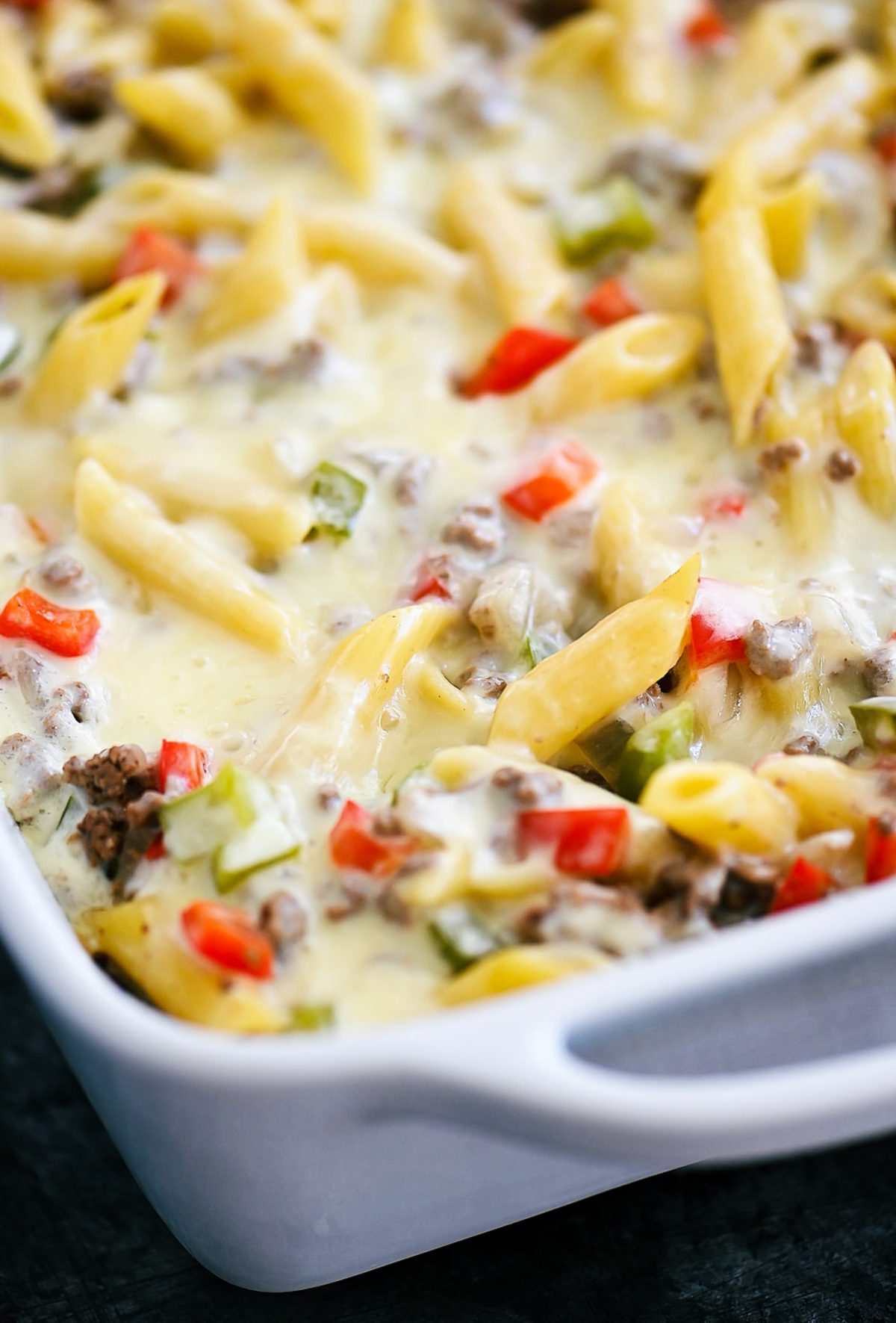 Cheesesteak Pasta Bake