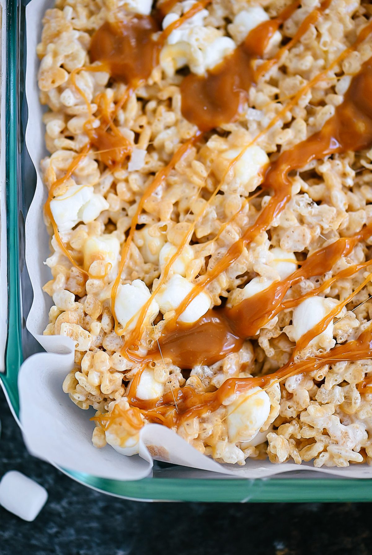 Rice Krispie Treats with Salted Caramel