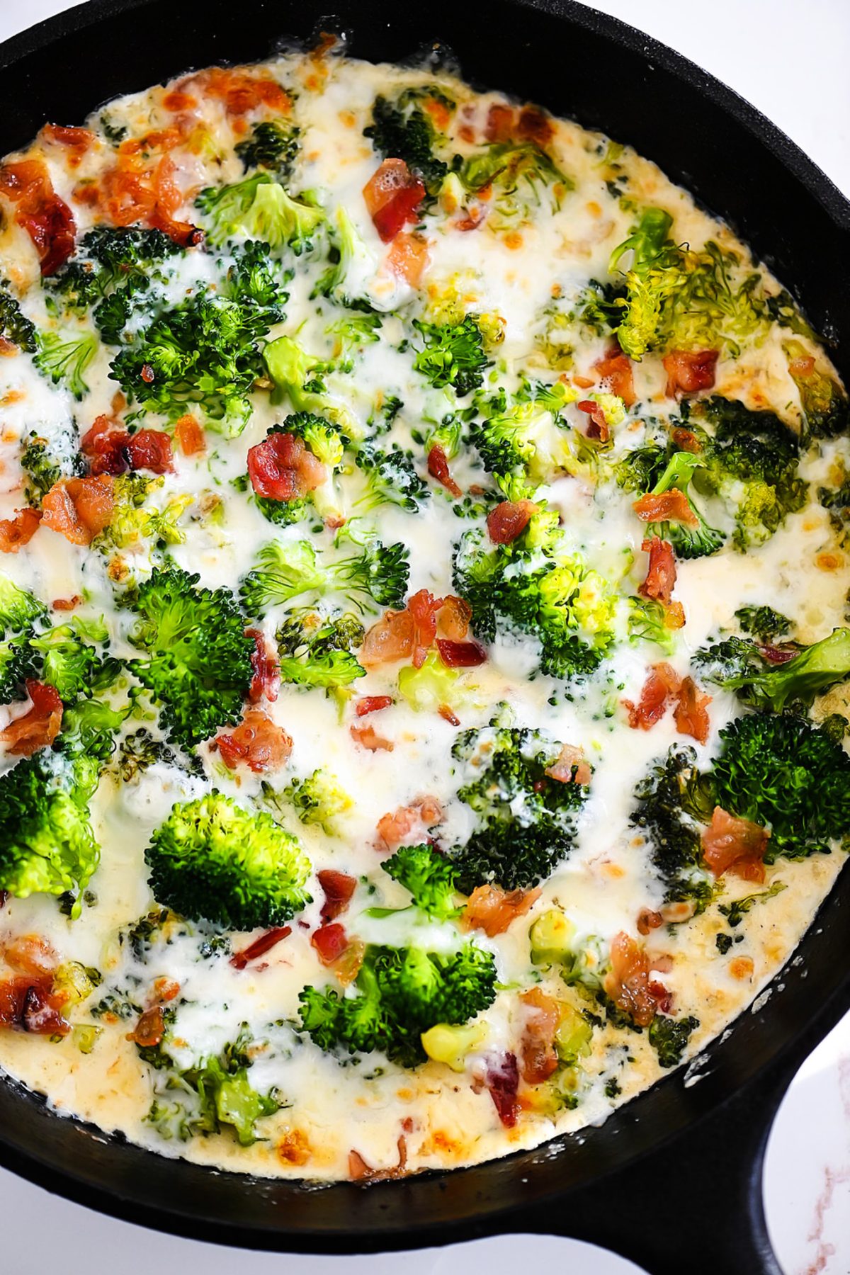 Creamy Garlic Broccoli and Bacon