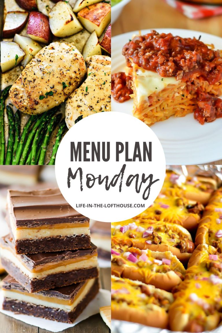 Menu Plan Monday recipes