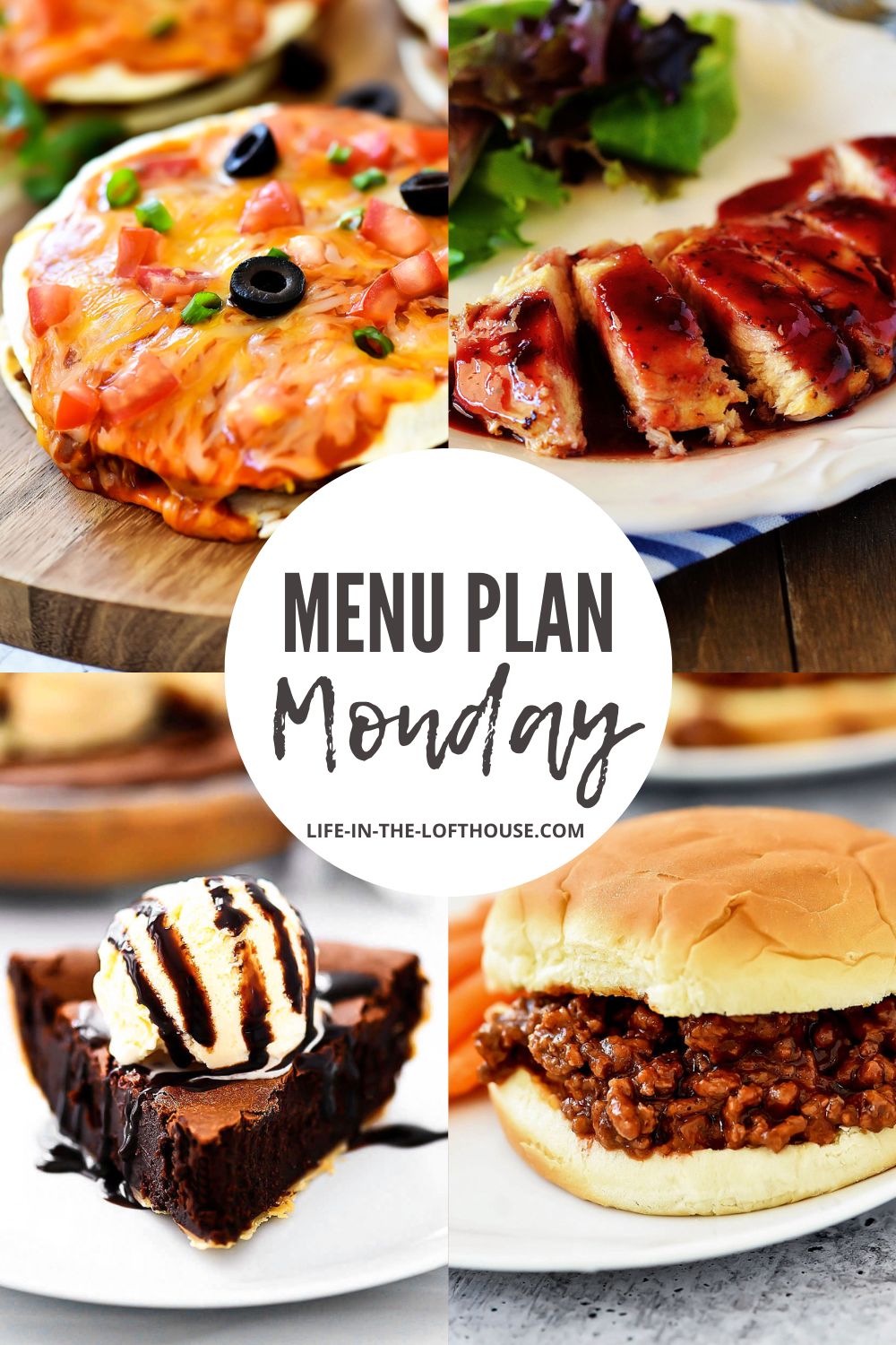 Menu Plan Monday has six dinners and one dessert, alternating every week.