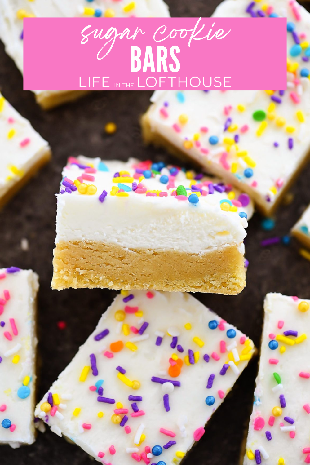Sugar Cookie Bars Pinterest Pin