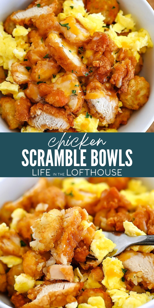 Chicken Scramble Bowls Pinterest Pin