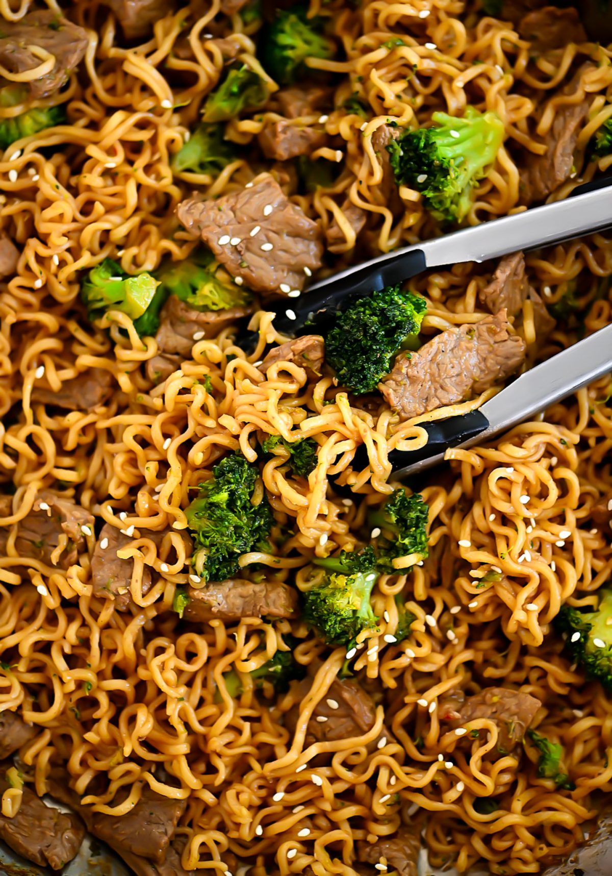 Ramen Noodles with Beef and Broccoli