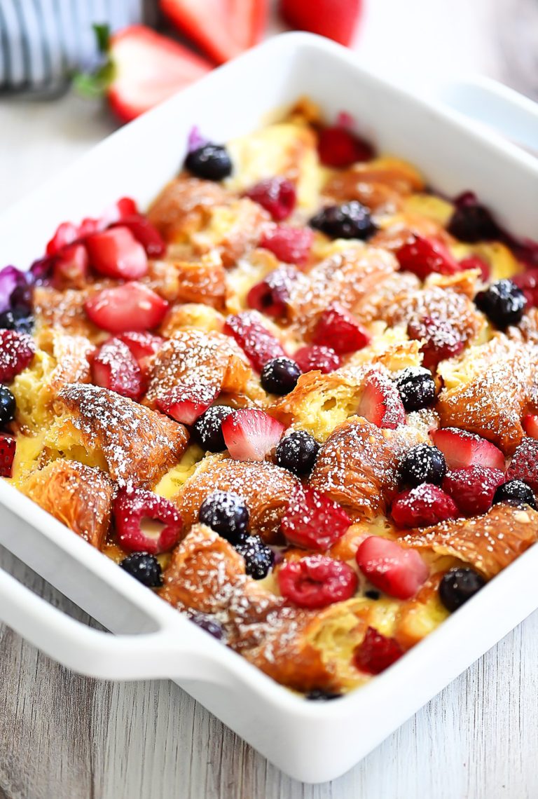 Croissant Breakfast Bake with Berries