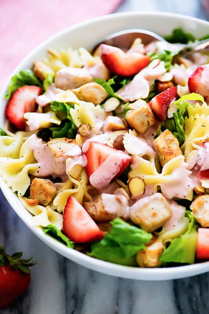 Strawberry Chicken Pasta Salad