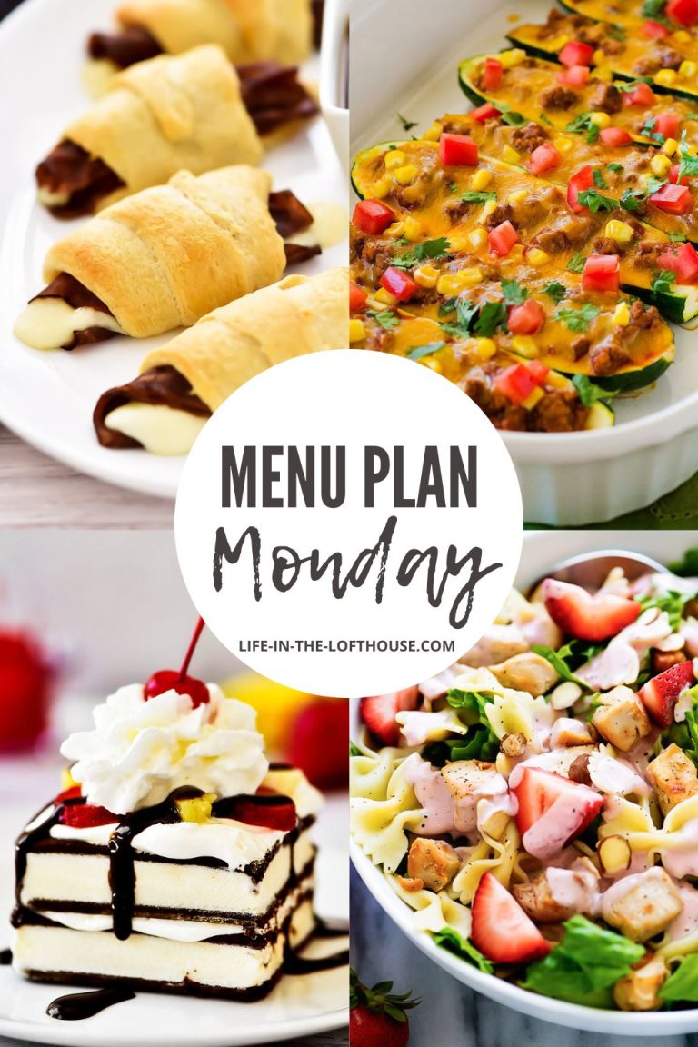 Menu Plan Monday dinner recipes