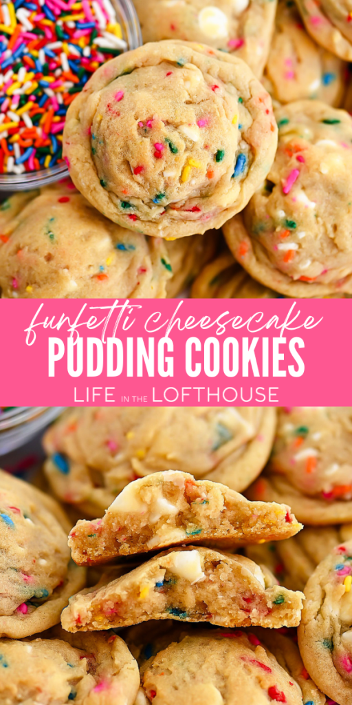 Funfetti Cheesecake Pudding Cookies