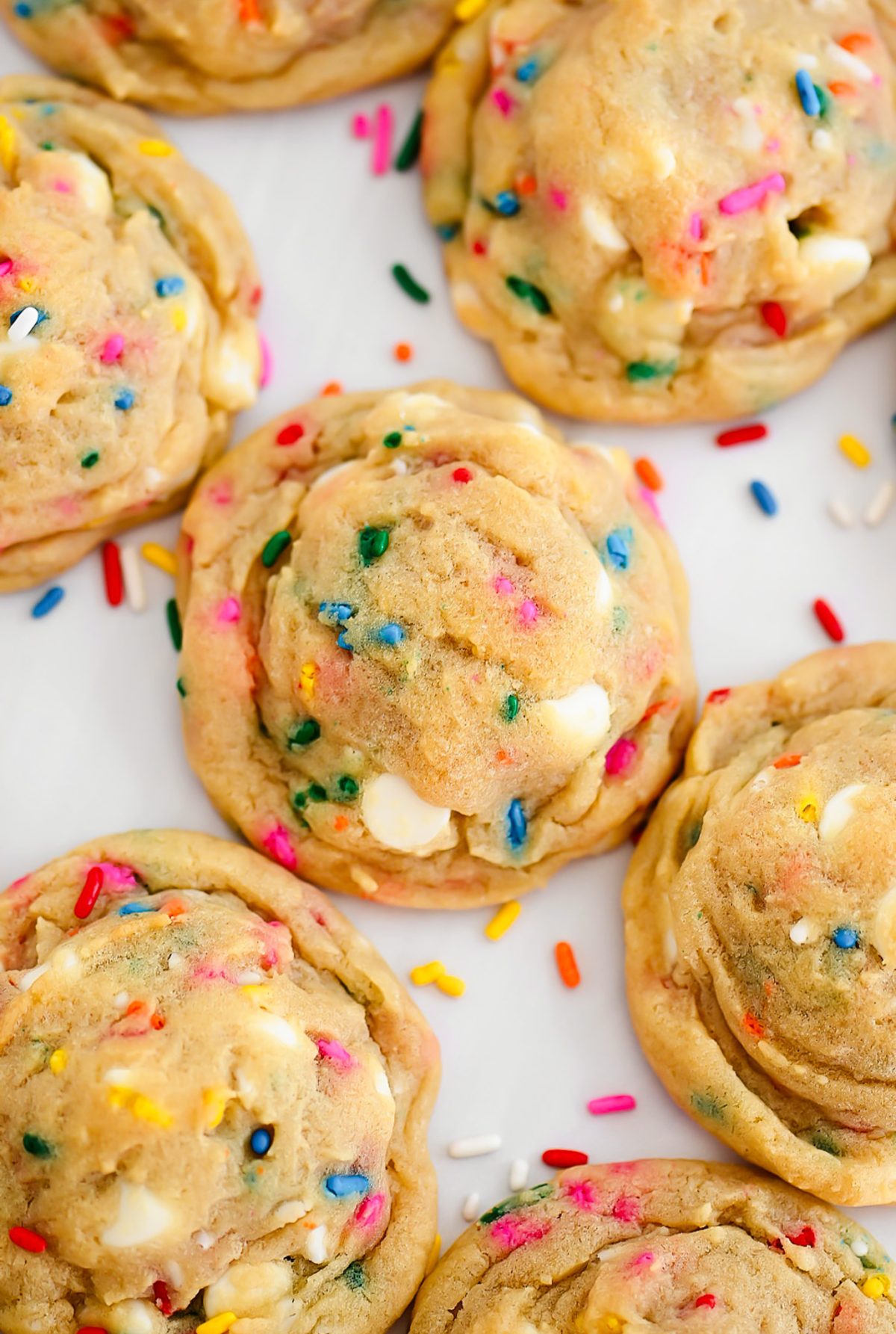 Cheesecake Pudding Cookies with Sprinkles