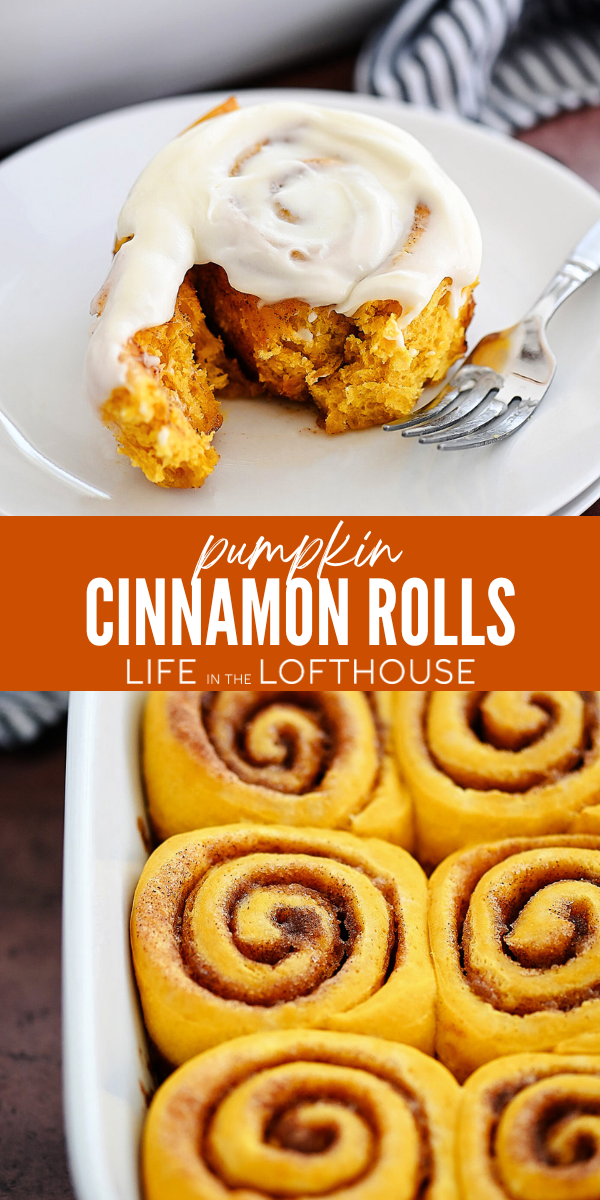 Pumpkin Cinnamon Rolls are soft, delicious and full of pumpkin flavor. This is my favorite recipe to make during the fall and winter months!