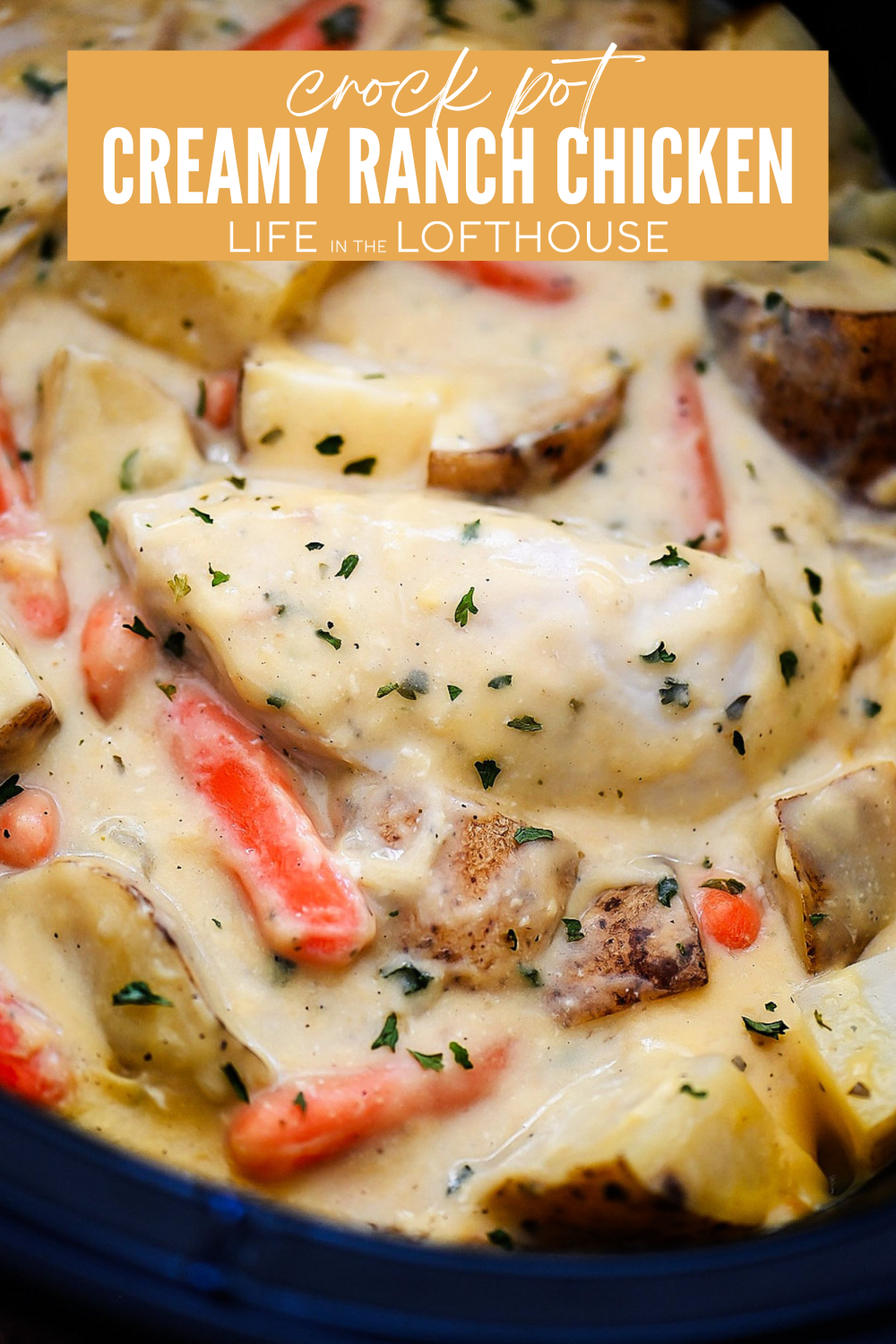 Creamy Ranch Chicken in a crockpot