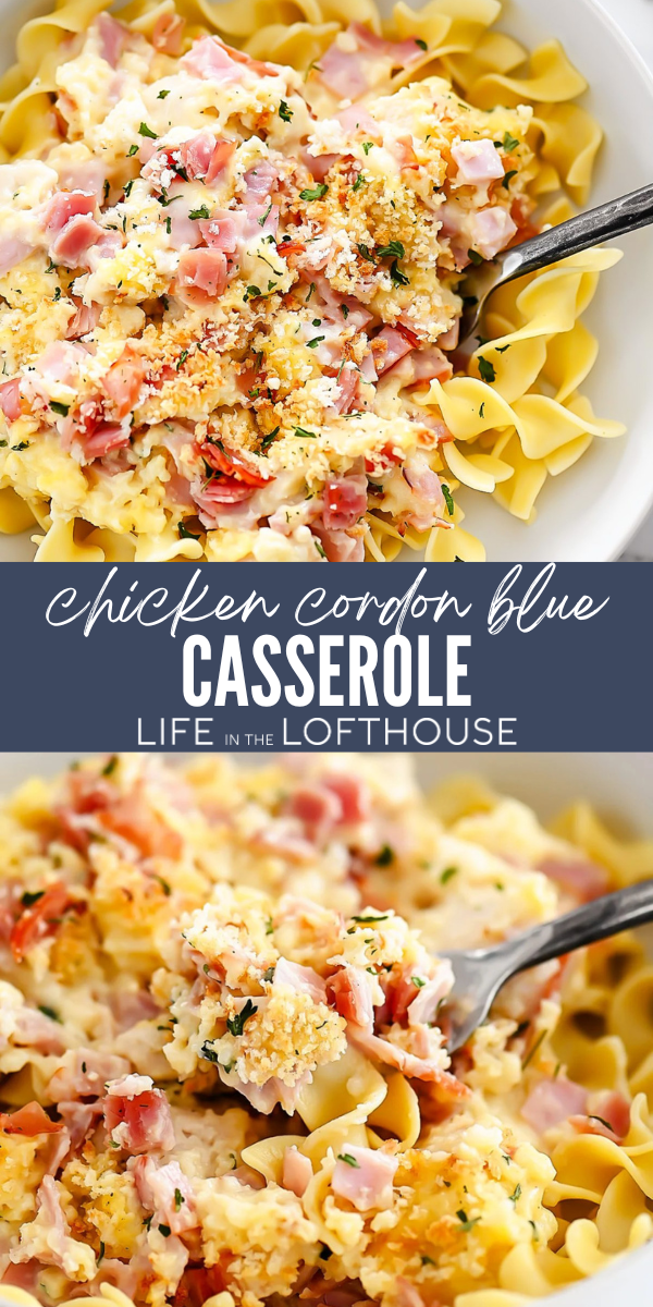 Chicken Cordon Bleu Casserole Pinterest Pin
