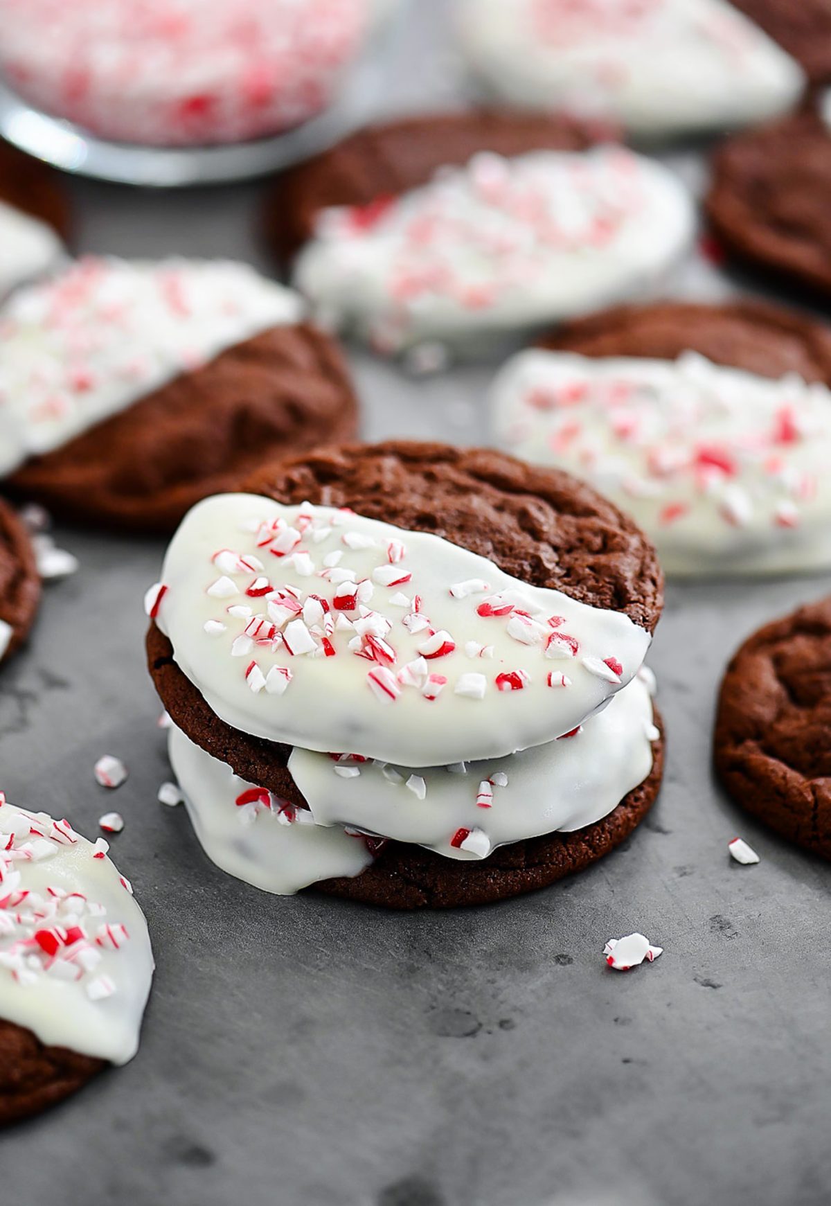 Peppermint Double Chocolate Cookies