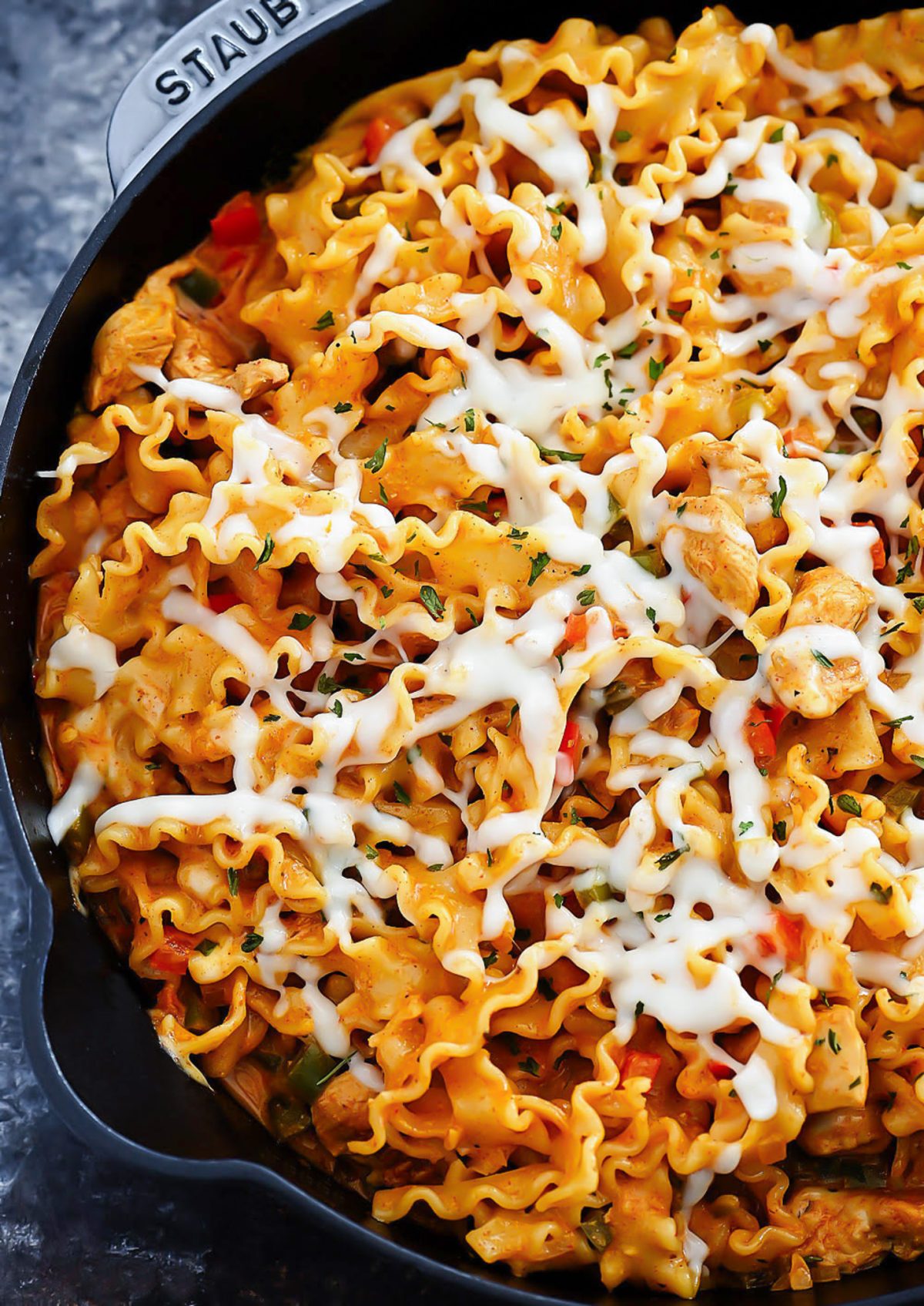 Cheesy Chicken Fajita Pasta