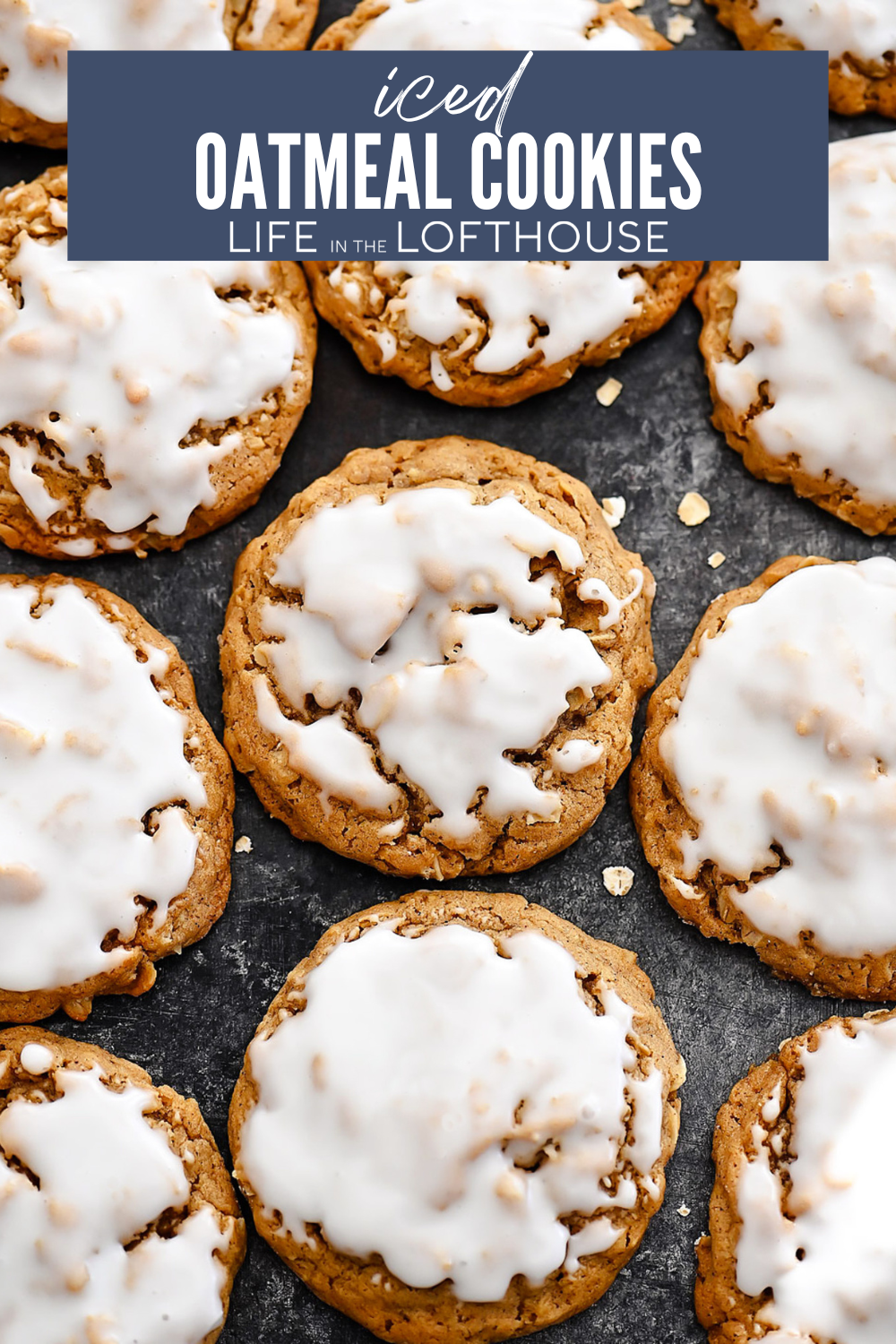 These easy Iced Oatmeal Cookies are heavenly spice cookies dipped in vanilla icing. Perfect for holiday parties and family gatherings!