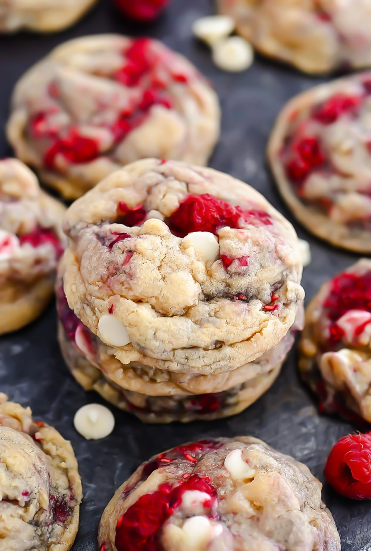 Raspberry Cookies with Chocolate