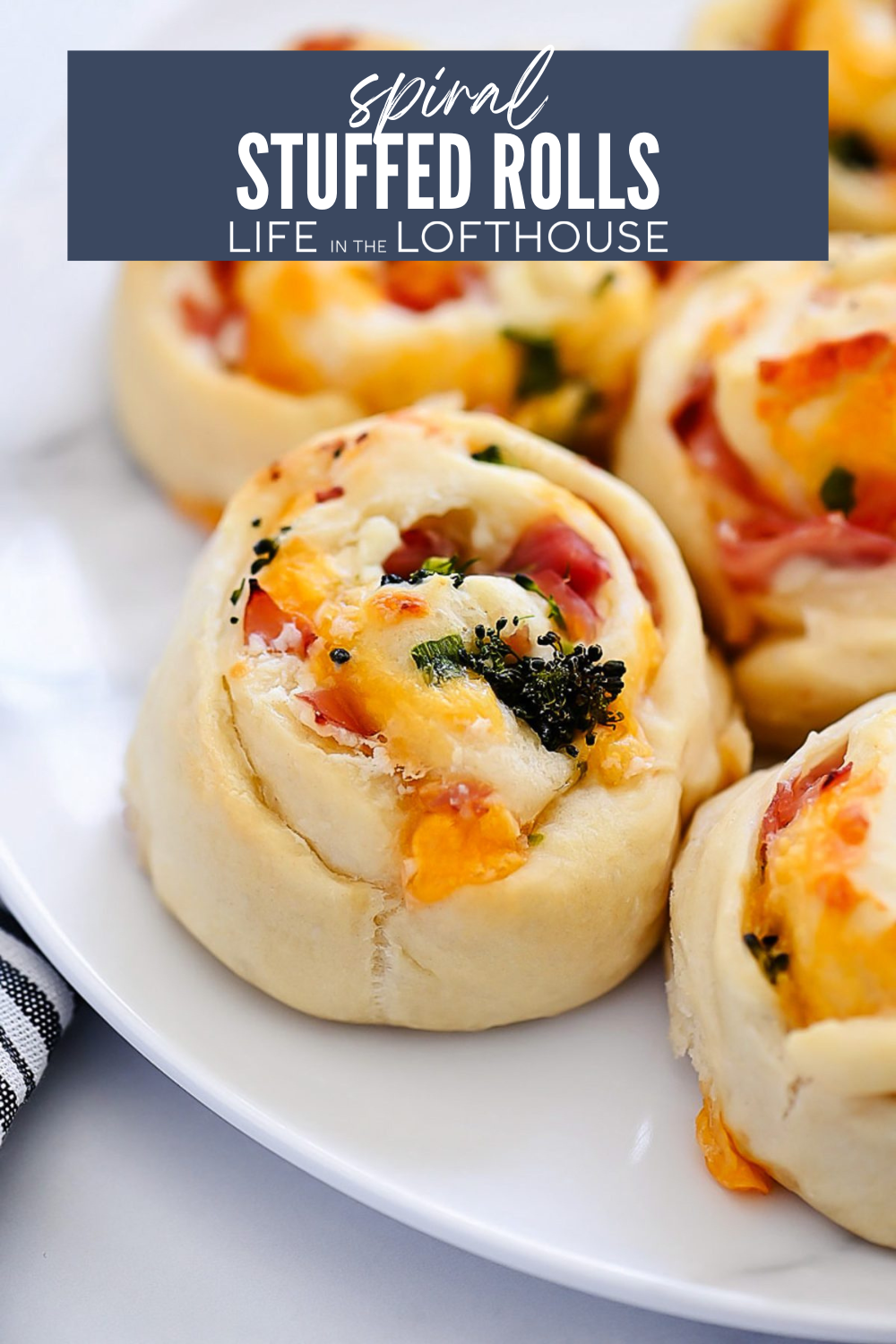 Spiral Stuffed Rolls Pinterest Pin