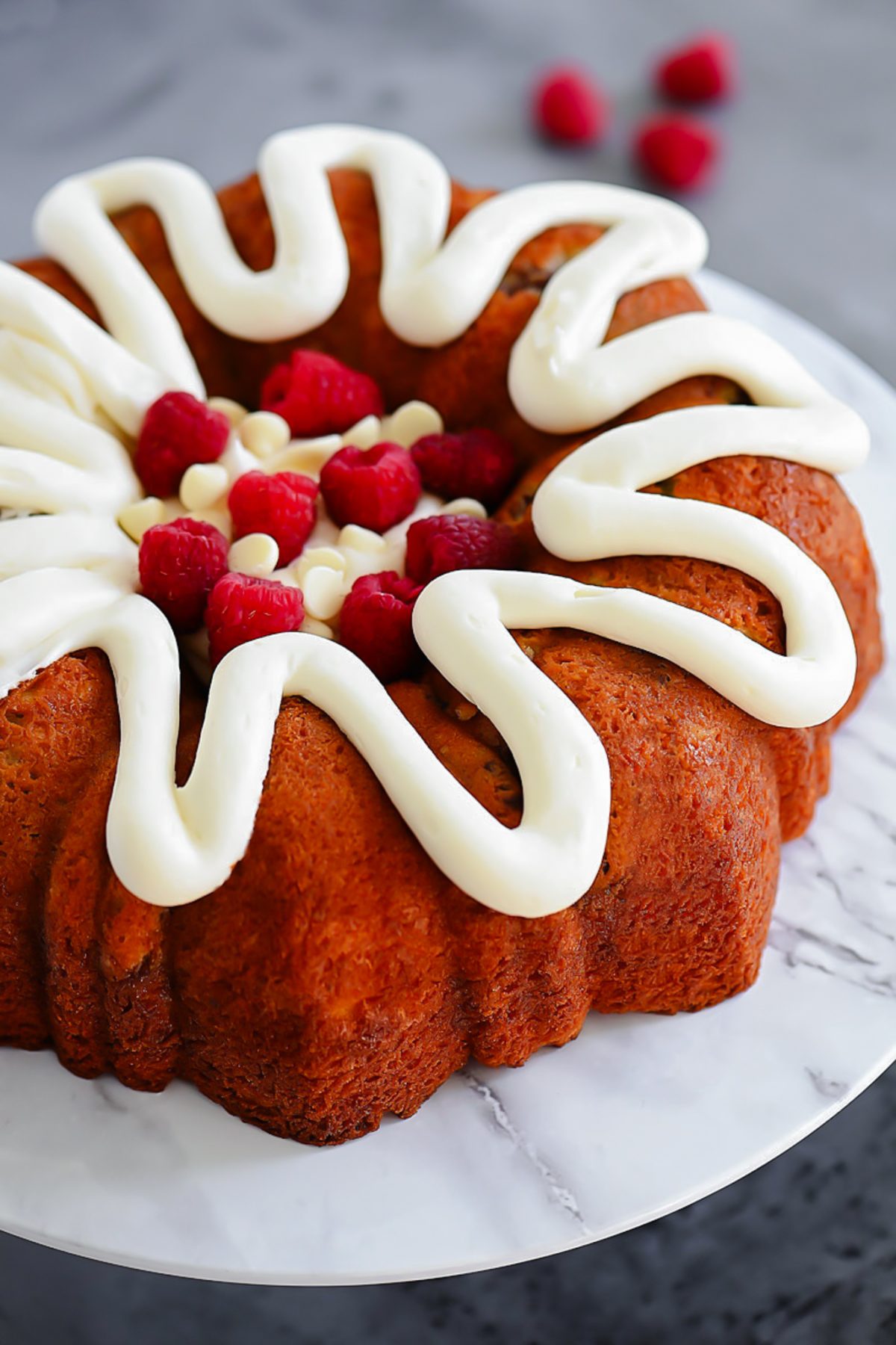 Raspberry Cake with Cream Cheese Frosting