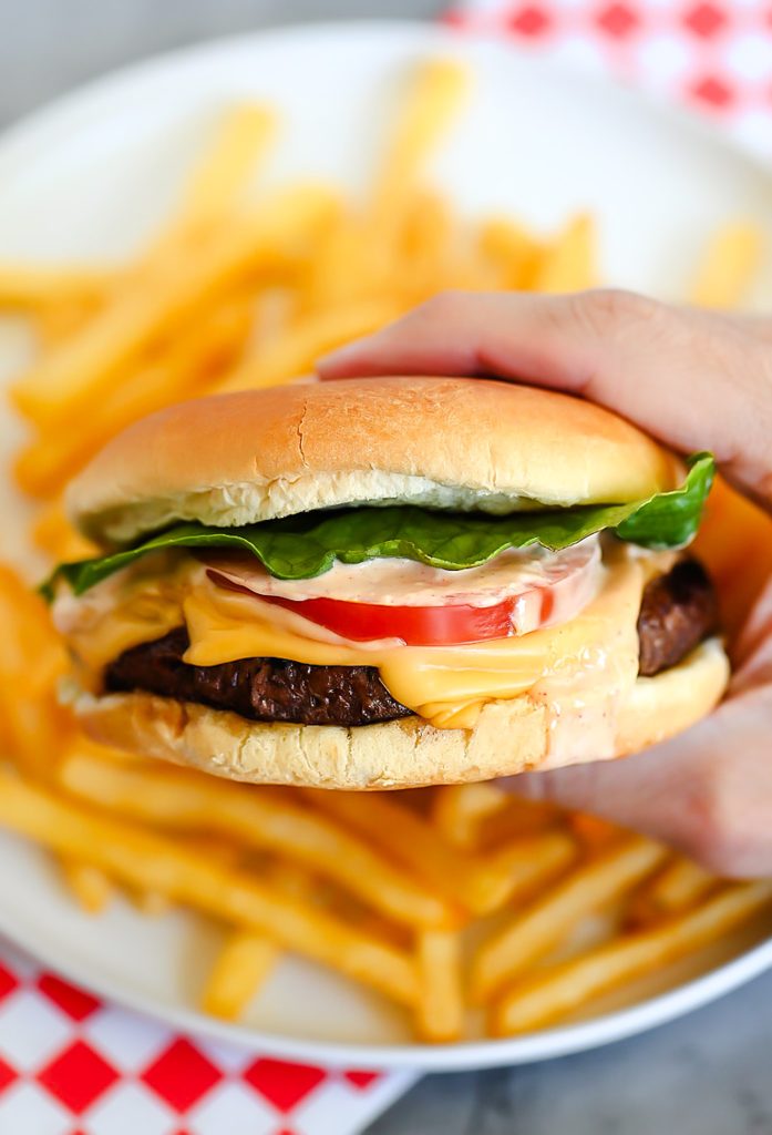 Juicy and flavorful cheeseburgers fresh off the grill that are smothered in a delicious "secret sauce". Life-in-the-Lofthouse.com