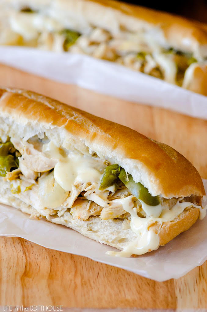 Crock Pot Chicken Cheesesteaks