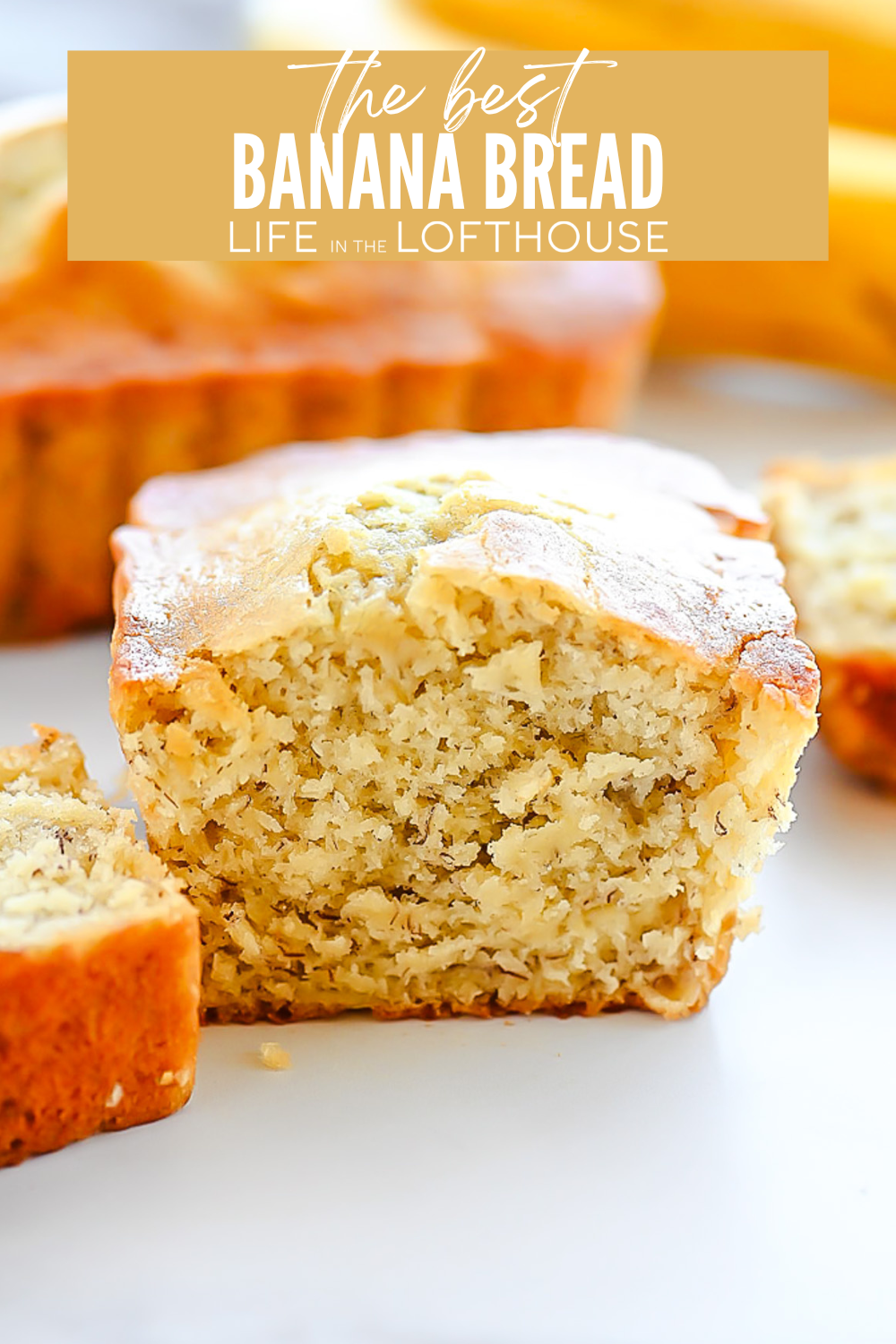 This Banana Bread recipe is truly the best! It creates a moist, cake-like bread filled with banana flavor. My family and friends claim this bread to be award-winning, and I completely agree!