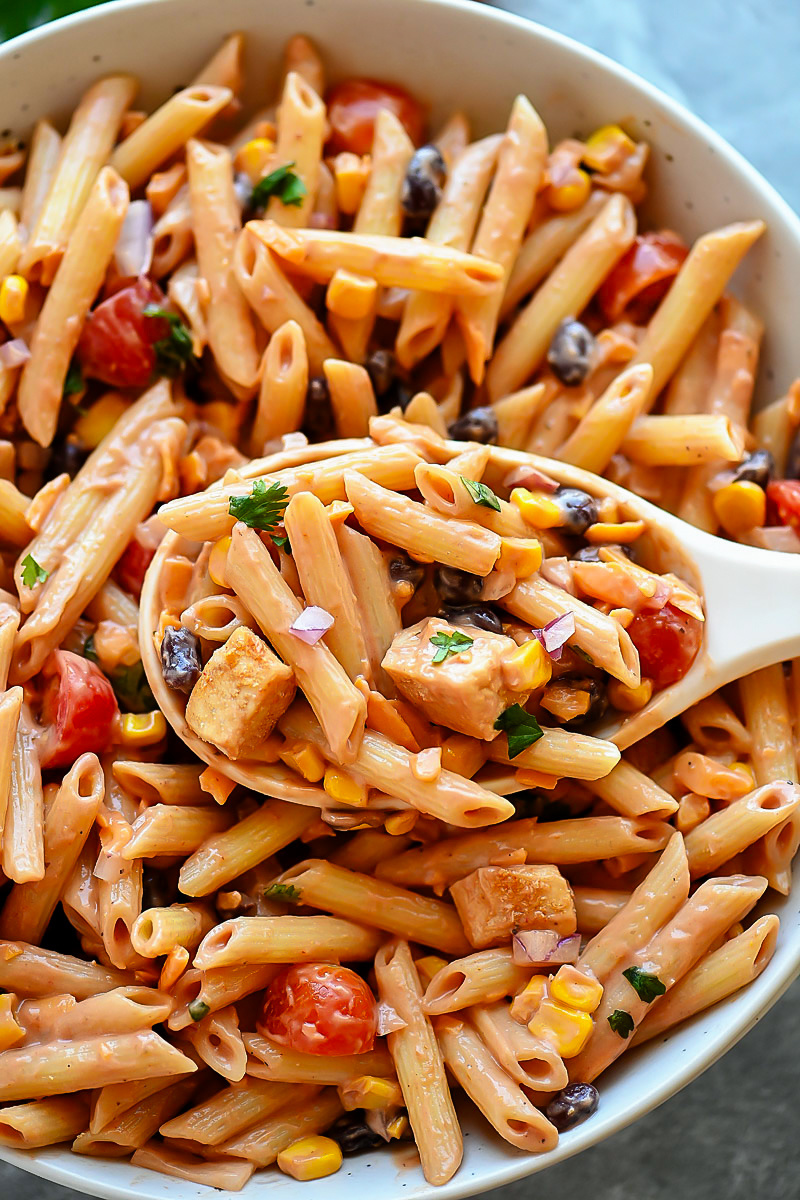 BBQ Ranch Chicken Pasta Salad