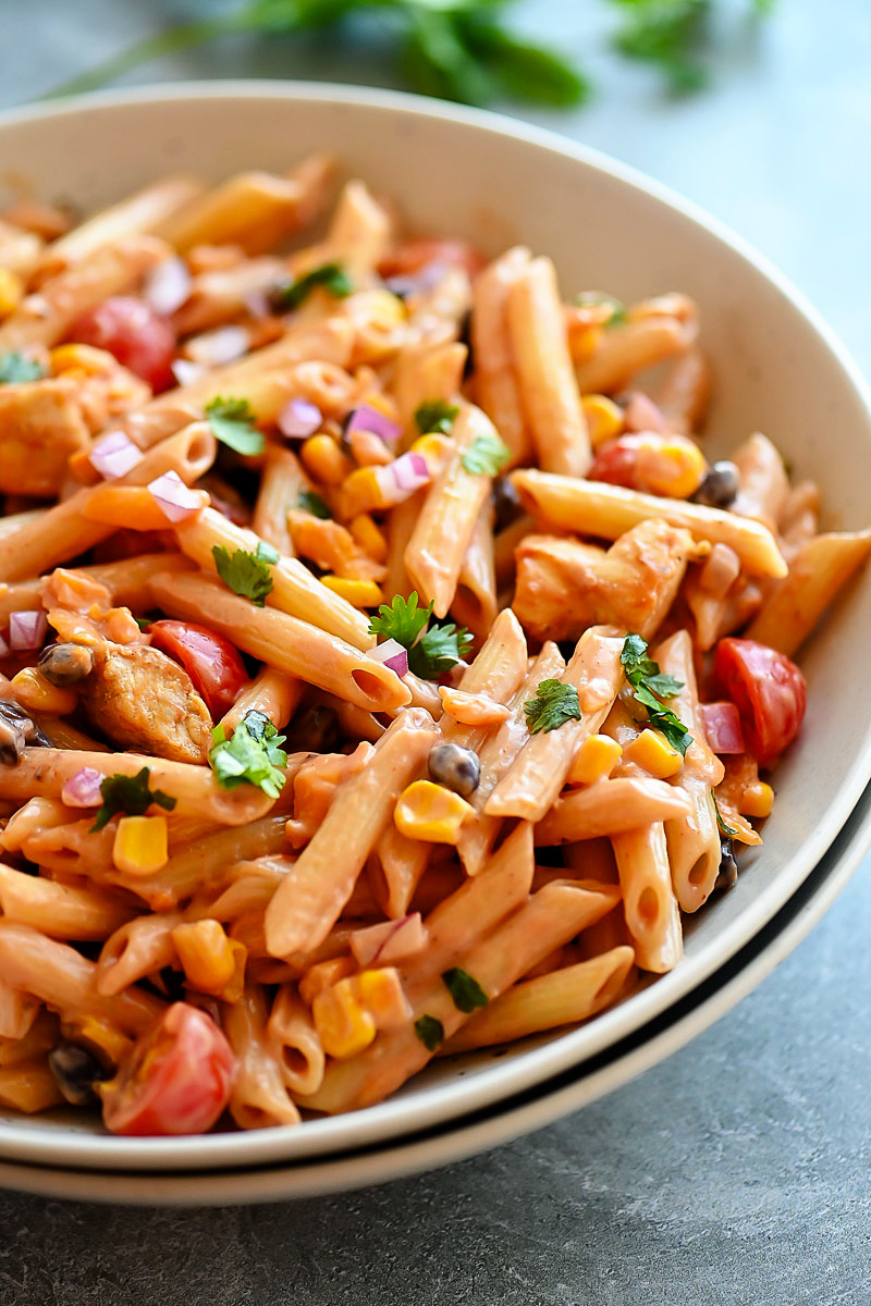 BBQ Chicken Pasta Salad with Ranch 