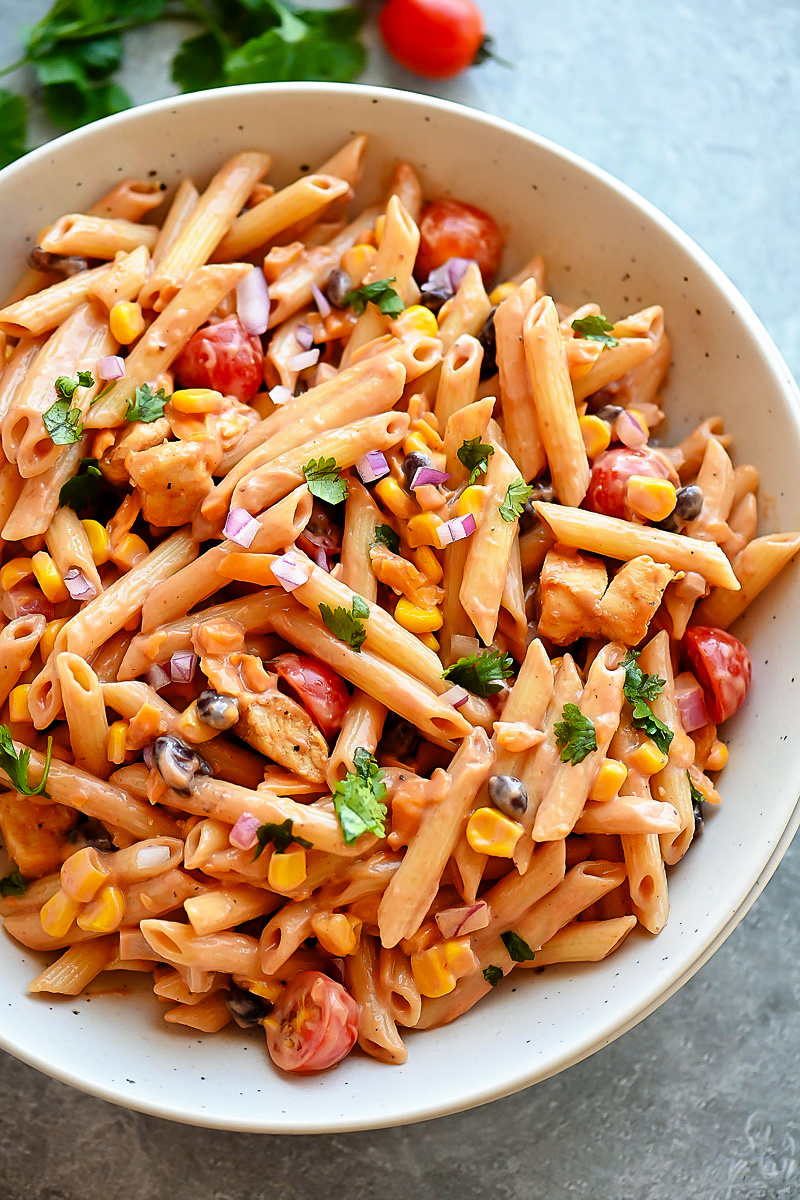 BBQ Ranch Chicken Pasta Salad