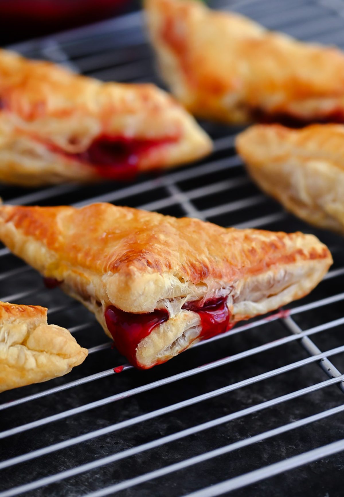 Fruit-filled puff pastries with cherry filling and sweet glaze. Life-in-the-Lofthouse.com