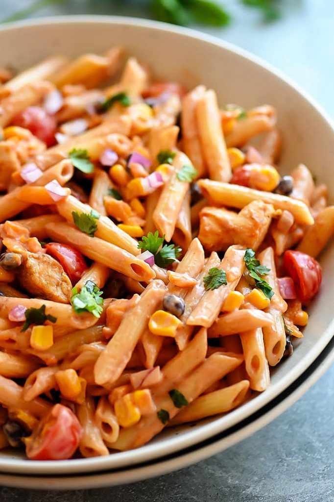 BBQ Ranch Chicken Pasta Salad