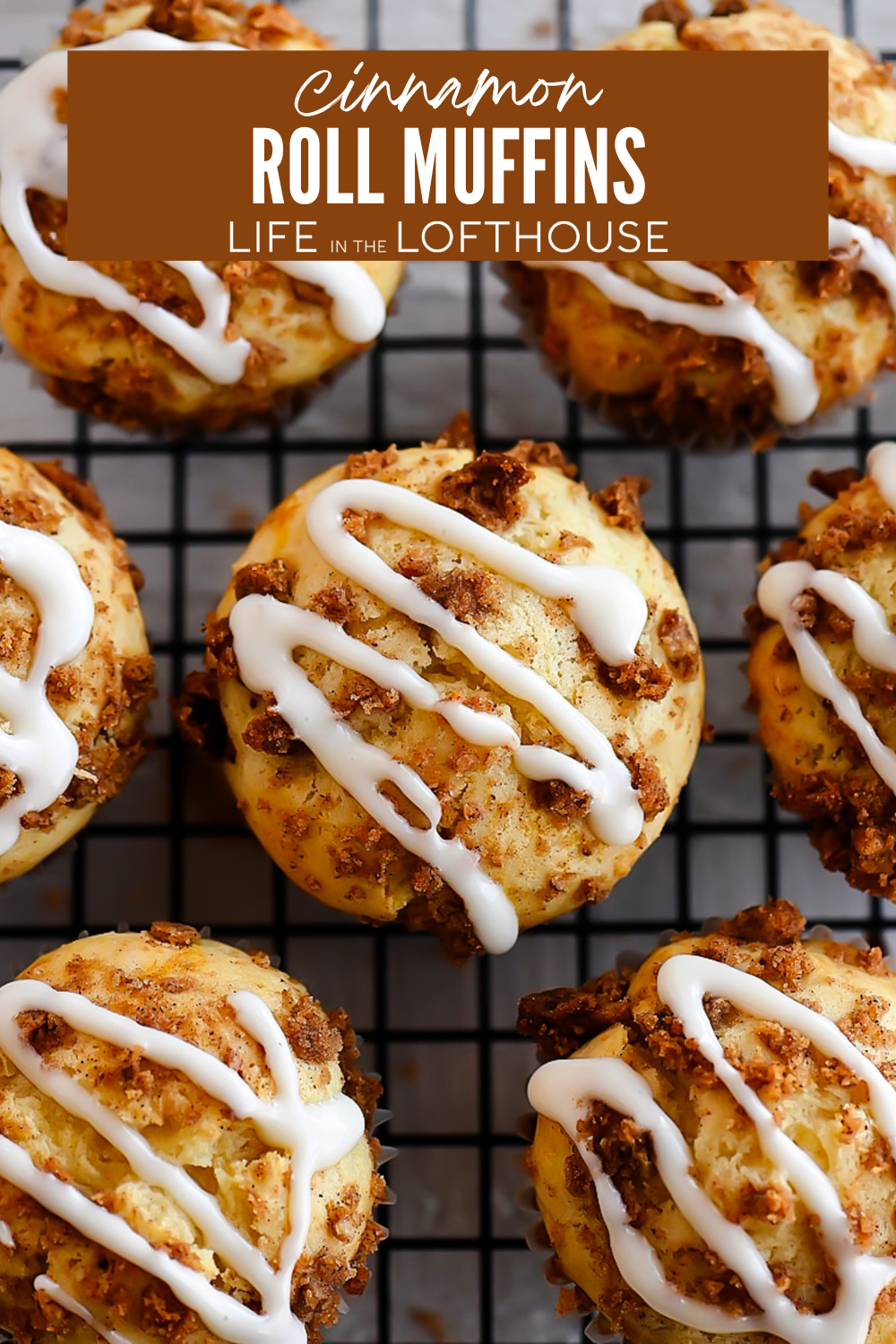 Cinnamon Roll Muffins are everything you love about a cinnamon roll, but ready in a fraction of the time. No yeast, simple to make, and so delicious!