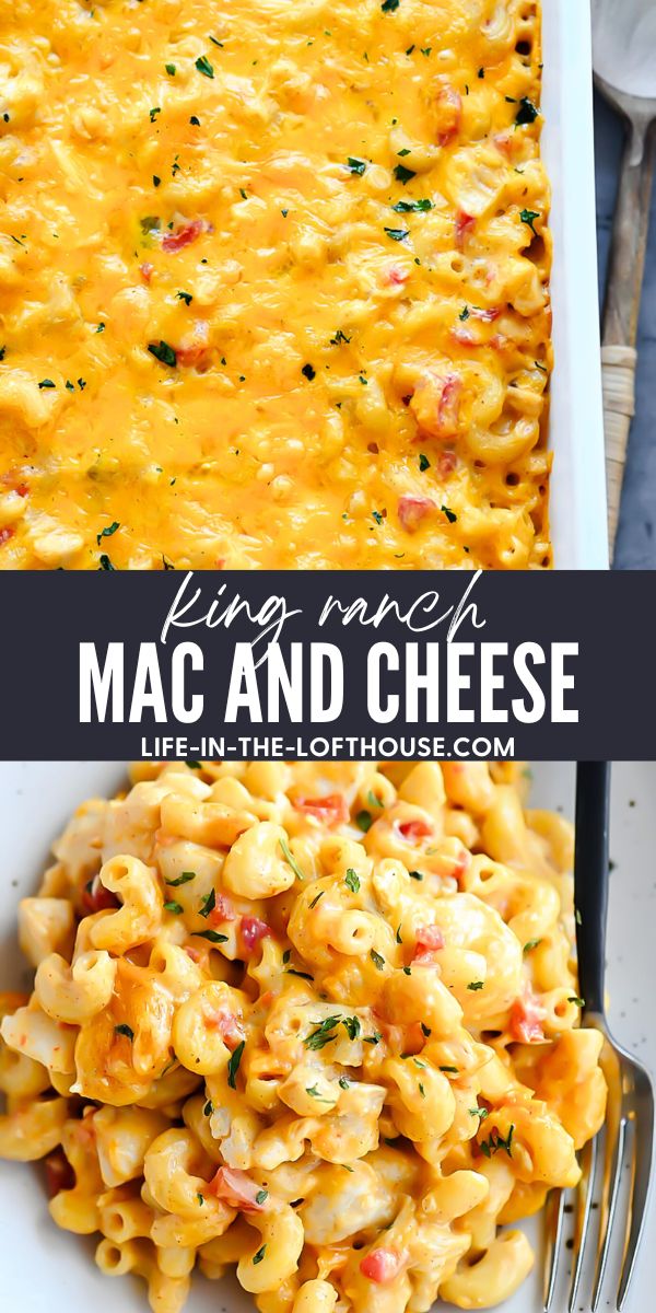 This Mac and Cheese is loaded with chicken, tomatoes, green chilies and more!